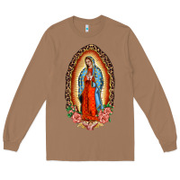 Toasted Coconut our lady of guadalupe leopard and roses Long Sleeve Tee - BarkalooDesign