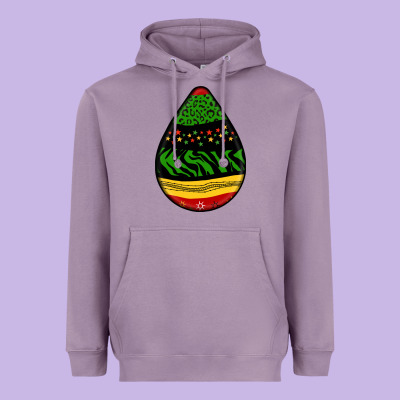 Teardrop African Pattern Heavyweight Hoodie Designed By Bundleandbundleshop