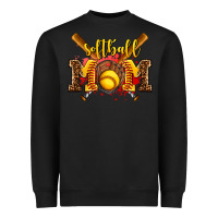 Black softball mom Heavyweight Sweatshirt - AdoDesignShop
