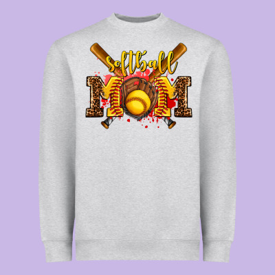 Softball Mom Heavyweight Sweatshirt Designed By Adodesignshop
