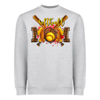 Heather Grey softball mom Heavyweight Sweatshirt - AdoDesignShop