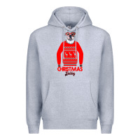 Heather Grey Christmas Buldog Premium Hoodie - Bettercallsaul
