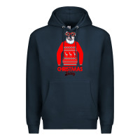 Navy Christmas Buldog Premium Hoodie - Bettercallsaul