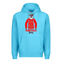 Ocean Blue Christmas Buldog Premium Hoodie - Bettercallsaul