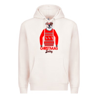 Pale Pink Christmas Buldog Premium Hoodie - Bettercallsaul