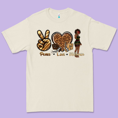 Premium Tee peace love melanin