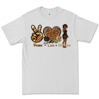 Dove Grey peace love melanin Premium Tee - texasbilliewilder