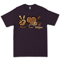 Plum peace love melanin Premium Tee - texasbilliewilder