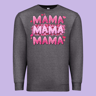 Mama Mama Mama Valentine's Day Premium Sweatshirt Designed By Lillyallendesigns