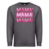 Charcoal Heather mama mama mama valentine's day Premium Sweatshirt - LillyAllenDesigns