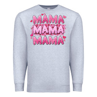 Heather Grey mama mama mama valentine's day Premium Sweatshirt - LillyAllenDesigns