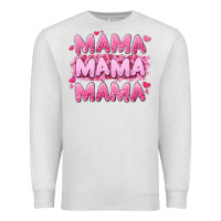 Oatmeal Heather mama mama mama valentine's day Premium Sweatshirt - LillyAllenDesigns