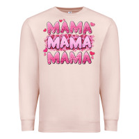 Pale Pink mama mama mama valentine's day Premium Sweatshirt - LillyAllenDesigns