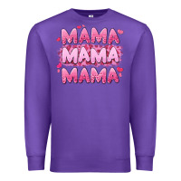 Purple mama mama mama valentine's day Premium Sweatshirt - LillyAllenDesigns
