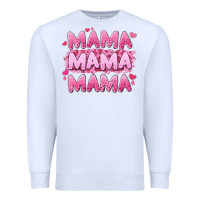 White mama mama mama valentine's day Premium Sweatshirt - LillyAllenDesigns