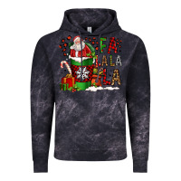 Cloud Black fa la la la la christmas santa claus coffee cup Vintage Hoodie - FaDigitalArtStudio