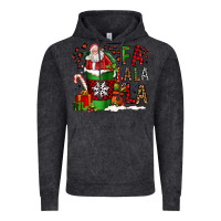 Vintage Black fa la la la la christmas santa claus coffee cup Vintage Hoodie - FaDigitalArtStudio