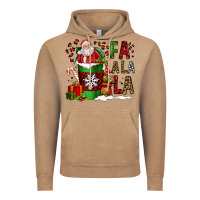 Vintage Coffee fa la la la la christmas santa claus coffee cup Vintage Hoodie - FaDigitalArtStudio