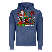 Vintage Denim fa la la la la christmas santa claus coffee cup Vintage Hoodie - FaDigitalArtStudio