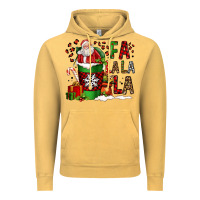 Vintage Mustard fa la la la la christmas santa claus coffee cup Vintage Hoodie - FaDigitalArtStudio