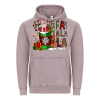 Fa La La La La Christmas Santa Claus Coffee Cup Vintage Hoodie | Teevron