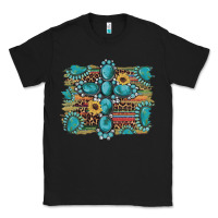 Black western gemstone cross sunflowers serape leopard glitter Classic Tee - Artiststas
