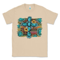 Mushroom western gemstone cross sunflowers serape leopard glitter Classic Tee - Artiststas