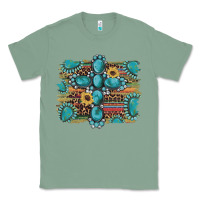 Sage western gemstone cross sunflowers serape leopard glitter Classic Tee - Artiststas