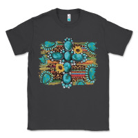 Smoke western gemstone cross sunflowers serape leopard glitter Classic Tee - Artiststas
