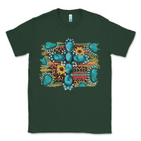 Sports Green western gemstone cross sunflowers serape leopard glitter Classic Tee - Artiststas