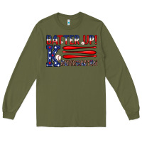 Army Green patriotic baseball kindergarten theme Long Sleeve Tee - JahusDesignShop