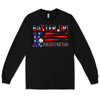 Black patriotic baseball kindergarten theme Long Sleeve Tee - JahusDesignShop