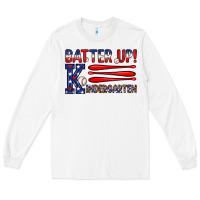 White patriotic baseball kindergarten theme Long Sleeve Tee - JahusDesignShop