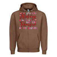Chestnut you will always be my forever you will forever be Zipper Hoodie - MaliasSmallBusiness