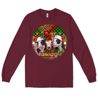 Burgundy Christmas heifers Christmas Long Sleeve Tee - Jasminsmagicworld