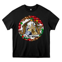 Black Christmas Joy To The World Heavy Core Tee - RanaPortraitStore