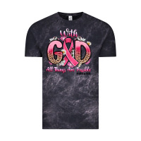 Cloud Black breast cancer with god all things are possible Vintage Tee - Artiststas