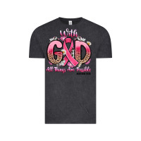 Vintage Black breast cancer with god all things are possible Vintage Tee - Artiststas