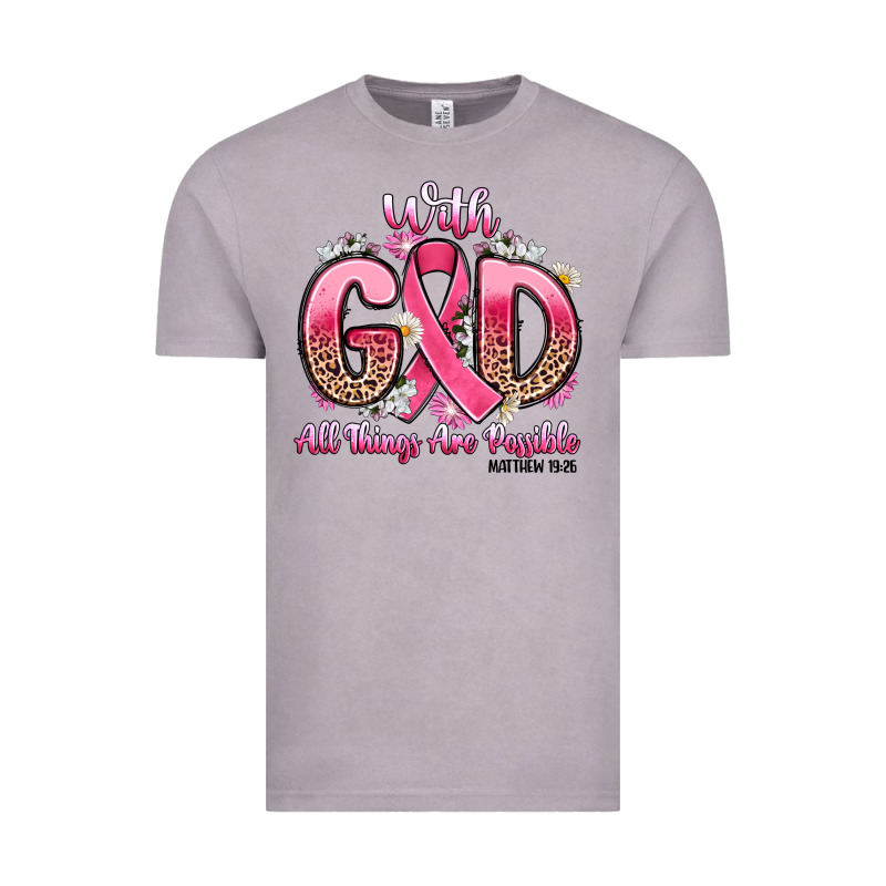 Breast Cancer With God All Things Are Possible Vintage Tee by Artiststas | Teevron