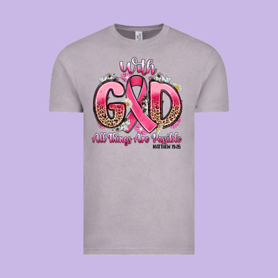 Breast Cancer With God All Things Are Possible Vintage Tee Designed By Artiststas