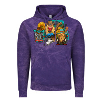 Cloud Purple western Truck with gnomes Vintage Hoodie - HRA Design Shop
