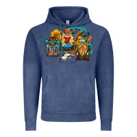 Vintage Denim western Truck with gnomes Vintage Hoodie - HRA Design Shop