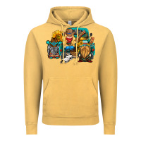 Vintage Mustard western Truck with gnomes Vintage Hoodie - HRA Design Shop