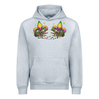 Heather Grey skeleton hands mardi gras Urban Hoodie - CowGirlArtShop