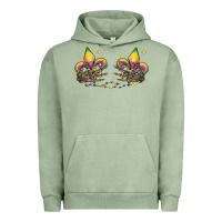 Pigment Oil Green skeleton hands mardi gras Urban Hoodie - CowGirlArtShop
