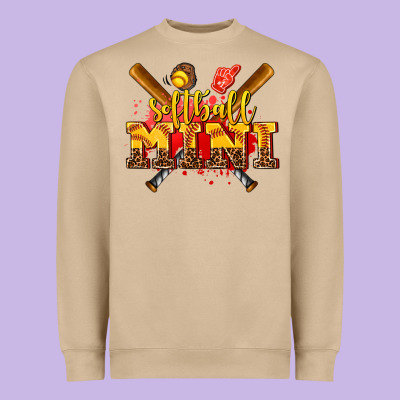 Softball Mini Heavyweight Sweatshirt Designed By Adodesignshop