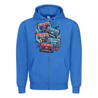 True Royal usa america cassette tapes Zipper Hoodie - MaliasSmallBusiness