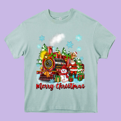 Heavy Core Tee merry christmas polar express
