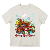 Cream merry christmas polar express Heavy Core Tee - Zillion Design Studio