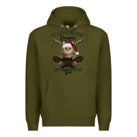 Army Green All I Want For Christmas Is You Just Kidding I Want Cats Premium Hoodie - Bettercallsaul